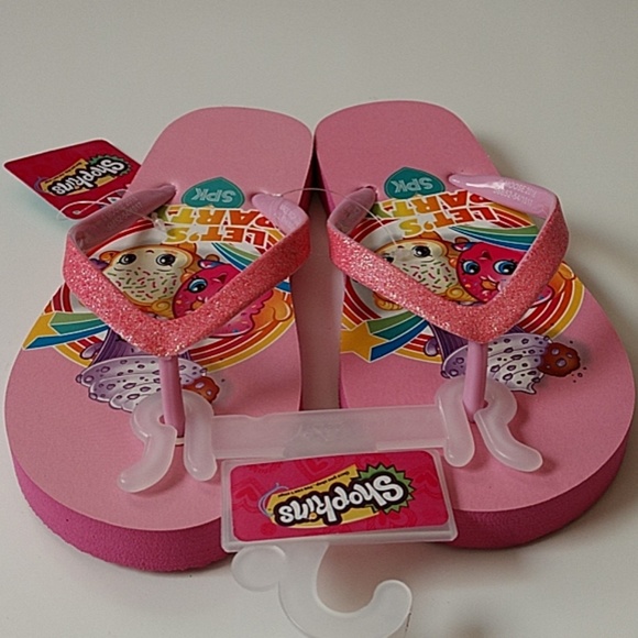 Shopkins Let's Party D'Lish Donut Flip Flops Shoes NWT - Picture 2 of 8